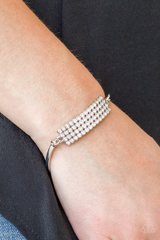 Paparazzi Accessories-Top-Class Class - White Bracelet