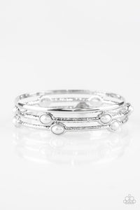 Bangle Belle - White Bracelets - Jewelry By Bretta