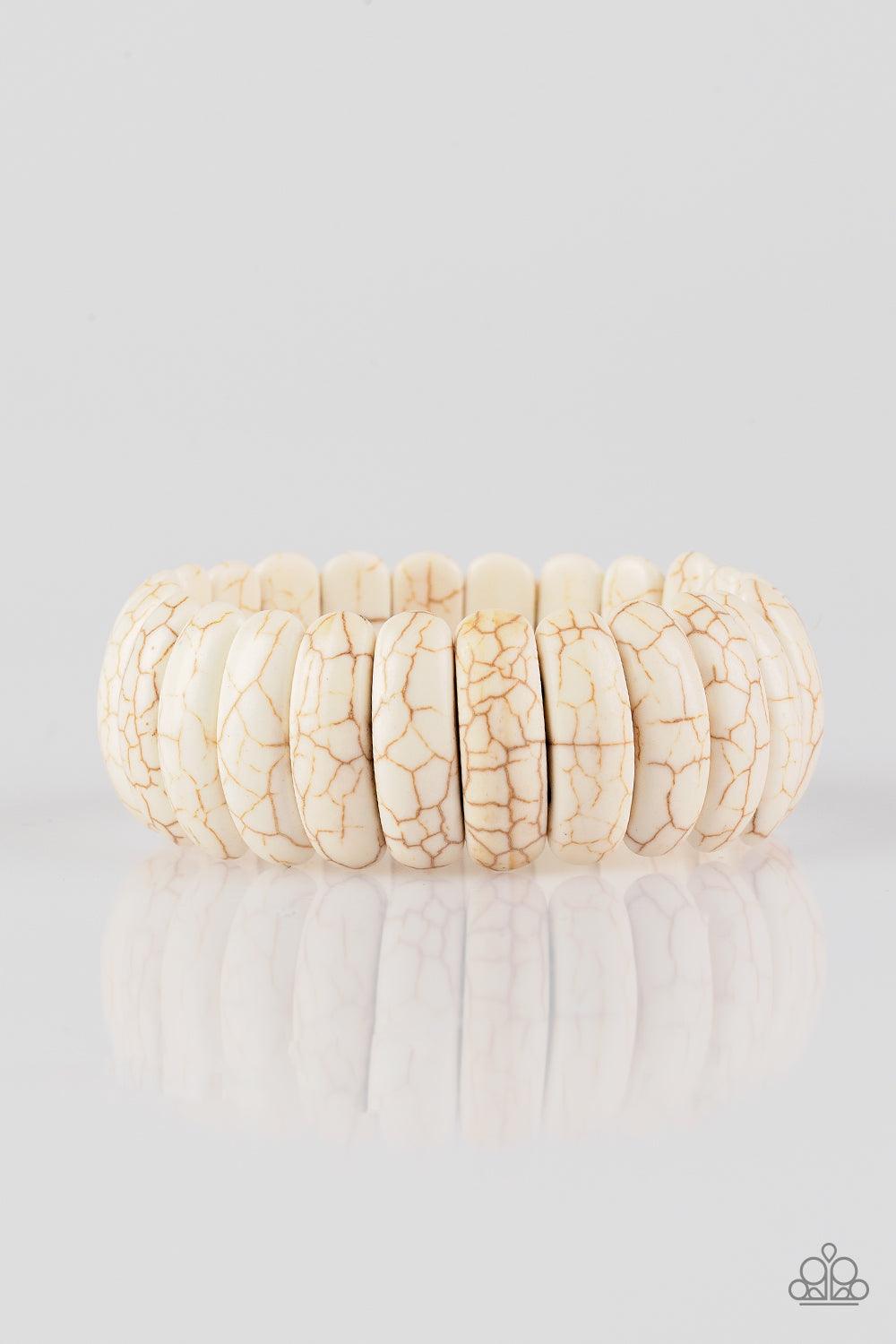 Paparazzi Accessories-Peacefully Primal - White