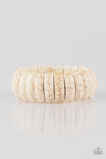 Paparazzi Accessories-Peacefully Primal - White