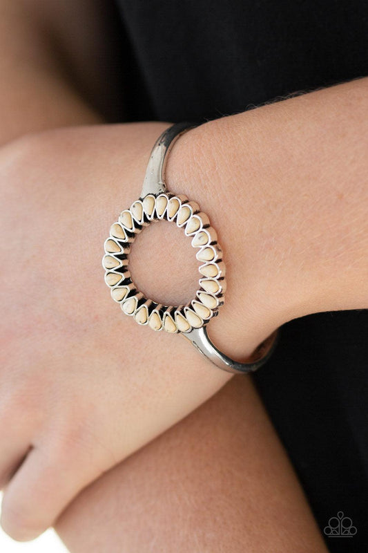 Paparazzi Accessories-Divinely Desert - White Bracelet