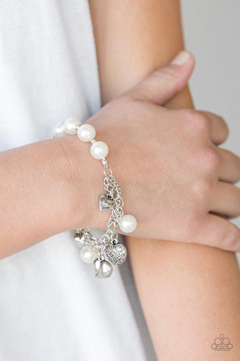 More Amour White Bracelet - Jewelry by Bretta