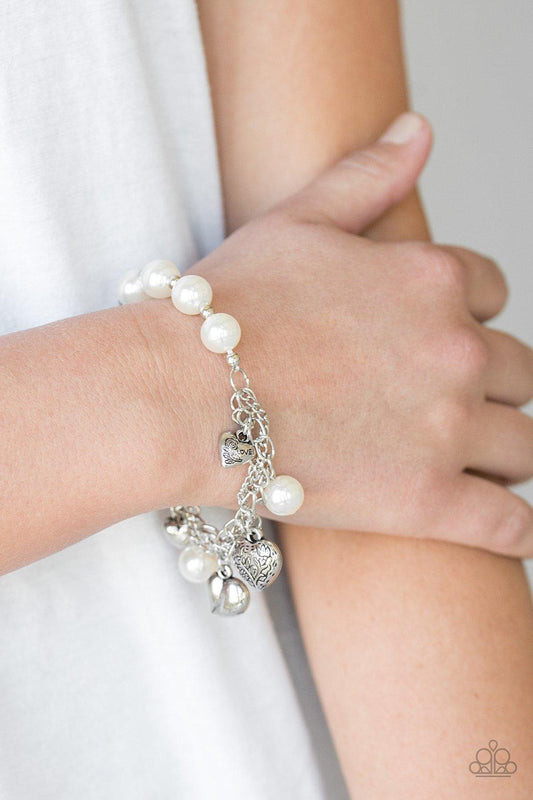 More Amour White Bracelet - Jewelry by Bretta