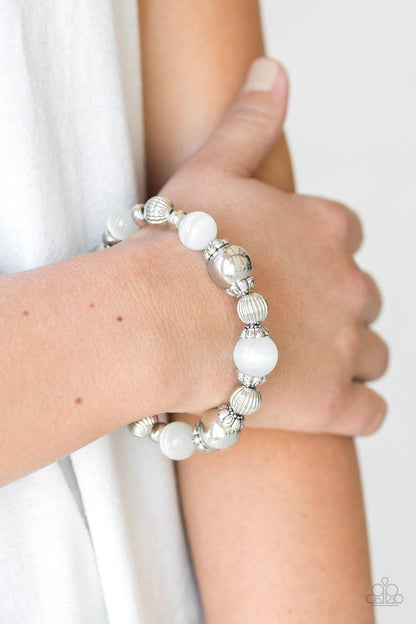 Paparazzi Accessories-Once Upon A MARITIME - White Bracelet