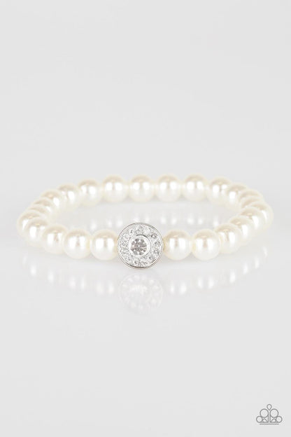 Paparazzi Accessories-Follow My Lead - White Bracelet