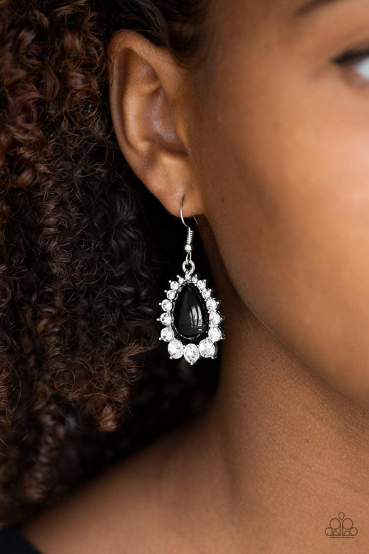 Paparazzi Accessories-Regal Renewal - Black Earrings