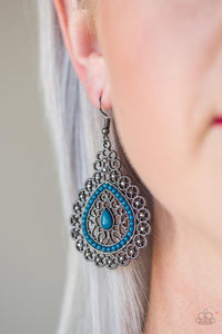 Paparazzi Accessories-Carnival Courtesan - Blue Earrings