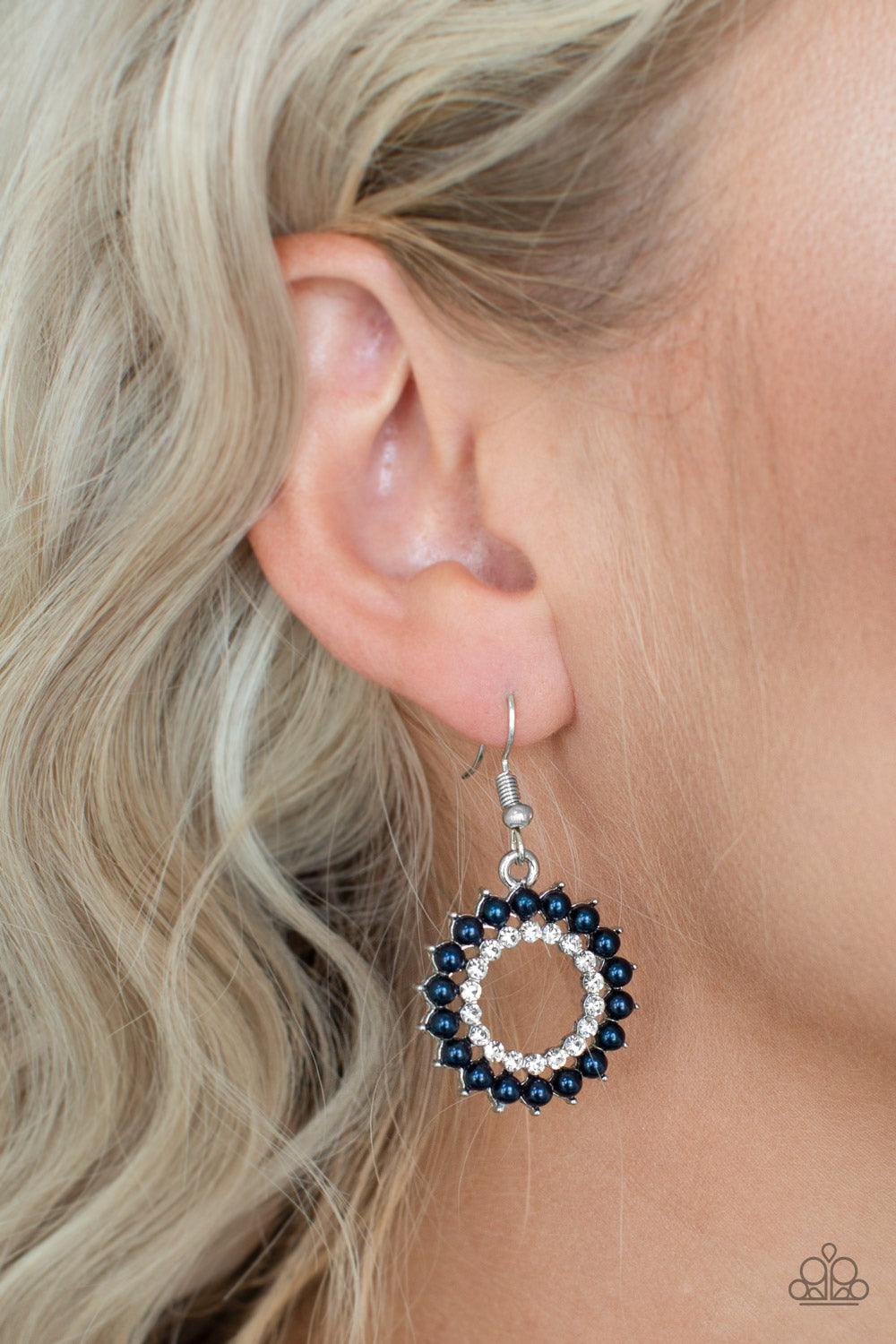 Paparazzi Accessories-Wreathed In Radiance - Blue Earrings