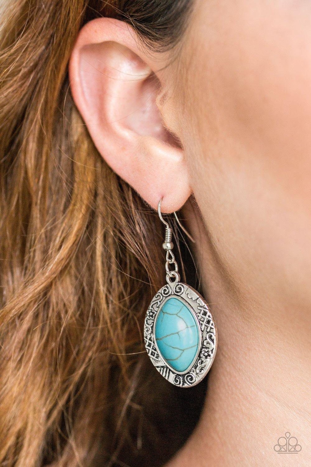 Aztec Horizons Blue Earrings - Jewelry By Bretta