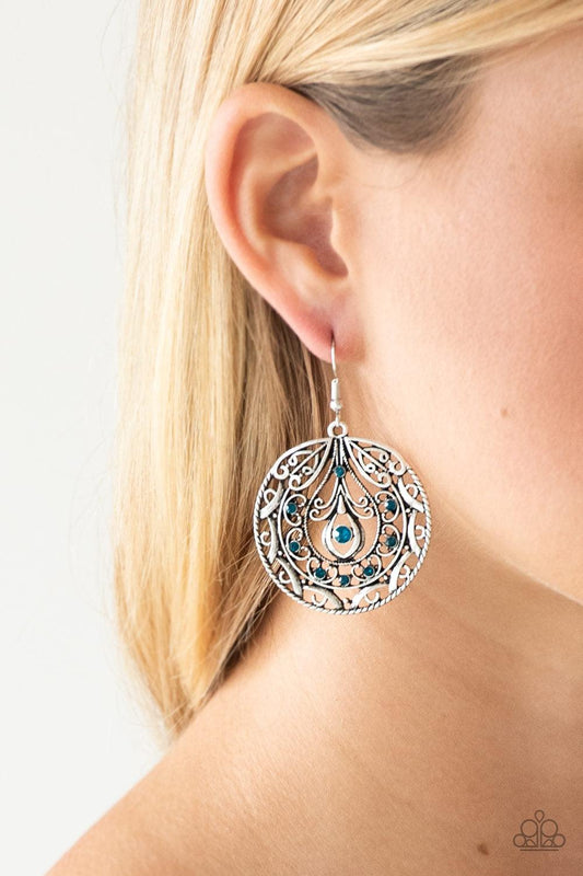 Paparazzi Accessories-Choose To Sparkle - Blue Earrings