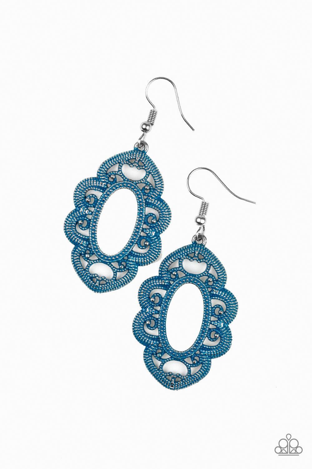 Paparazzi Accessories-Mantras and Mandalas - Blue Earrings