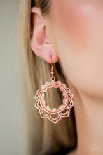 Paparazzi Accessories-Modest Mandalas - Copper Earrings