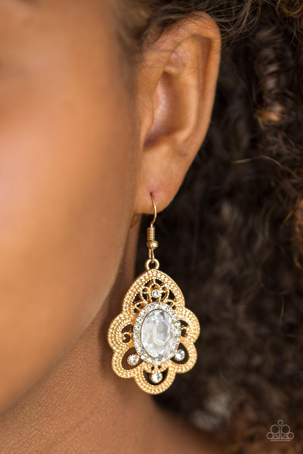 Paparazzi Accessories-Reign Supreme - Gold Earrings