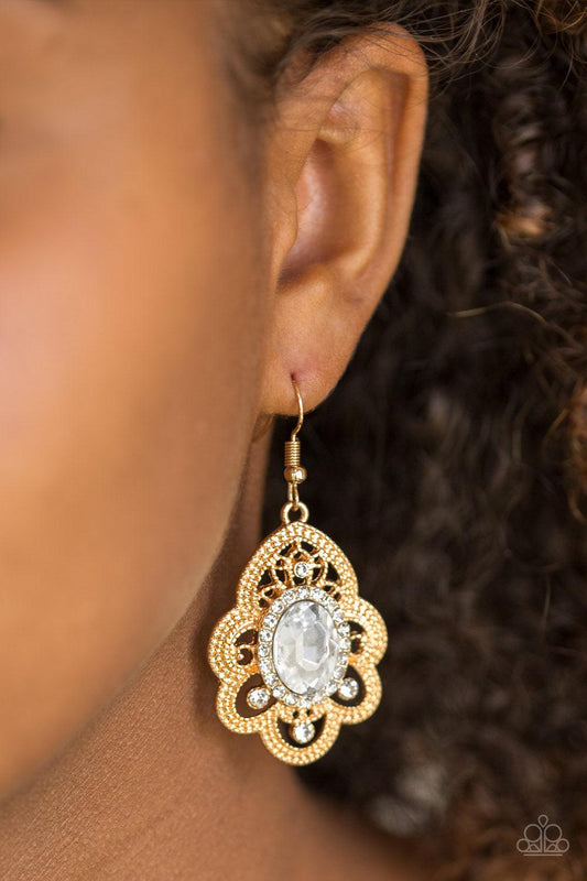Paparazzi Accessories-Reign Supreme - Gold Earrings