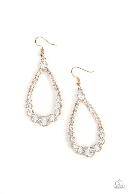 Paparazzi Accessories-Token Twinkle - Gold Earrings