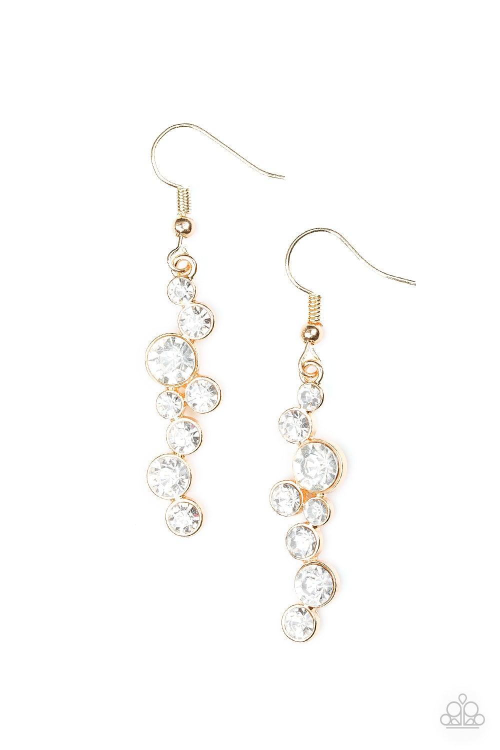 Paparazzi Accessories-Milky Way Magnificence - Gold Earrings