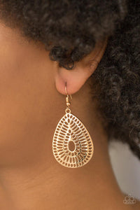 Paparazzi Accessories-You Look GRATE! - Gold Earrings
