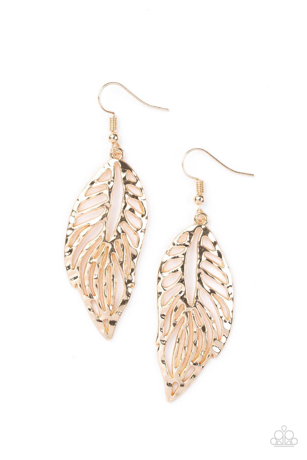 Paparazzi Accessories-Come Home To Roost - Gold Earrings