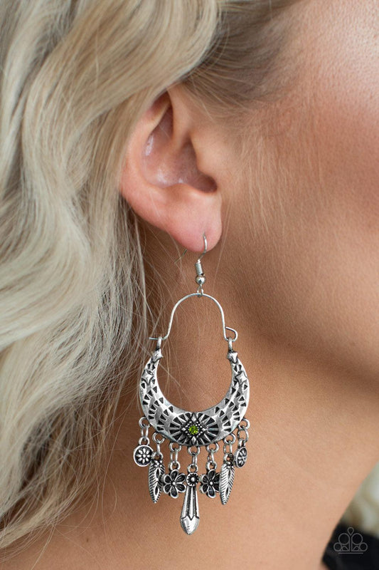 Paparazzi Accessories-Nature Escape - Green Earrings