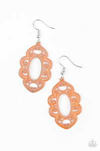 Paparazzi Accessories-Mantras and Mandalas - Orange Earrings