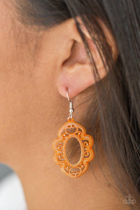 Paparazzi Accessories-Mantras and Mandalas - Orange Earrings