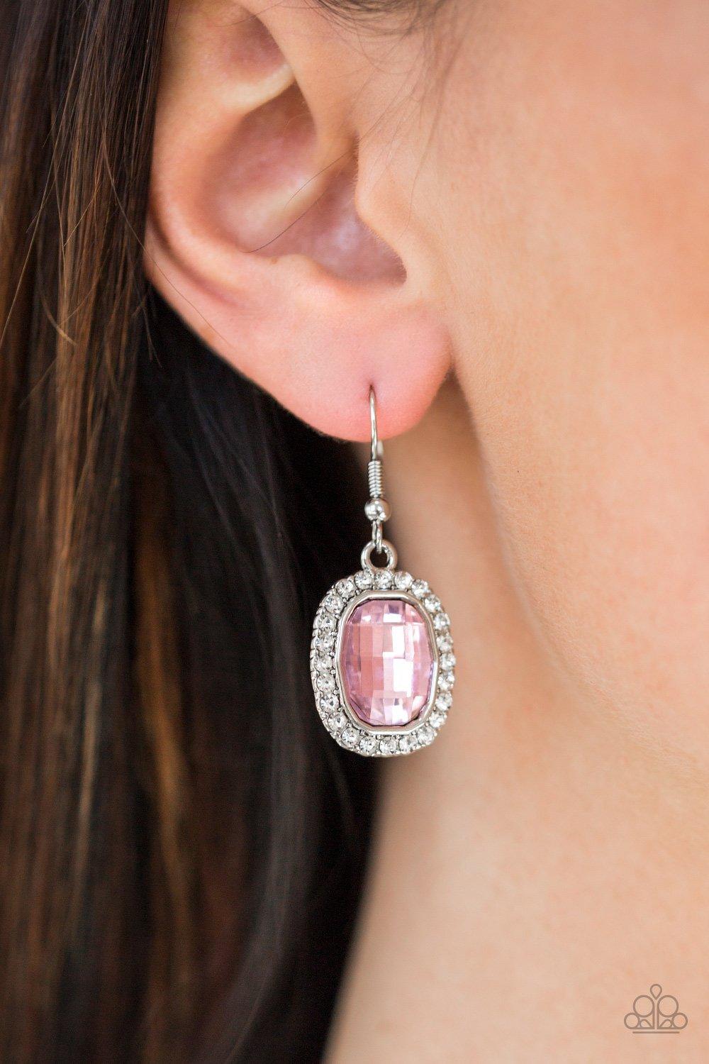 Paparazzi Accessories-The Modern Monroe - Pink Earrings