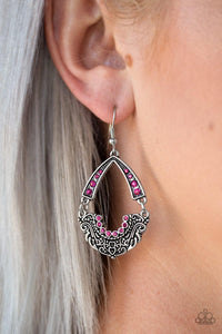 Paparazzi Accessories-Royal Engagement - Pink Earrings