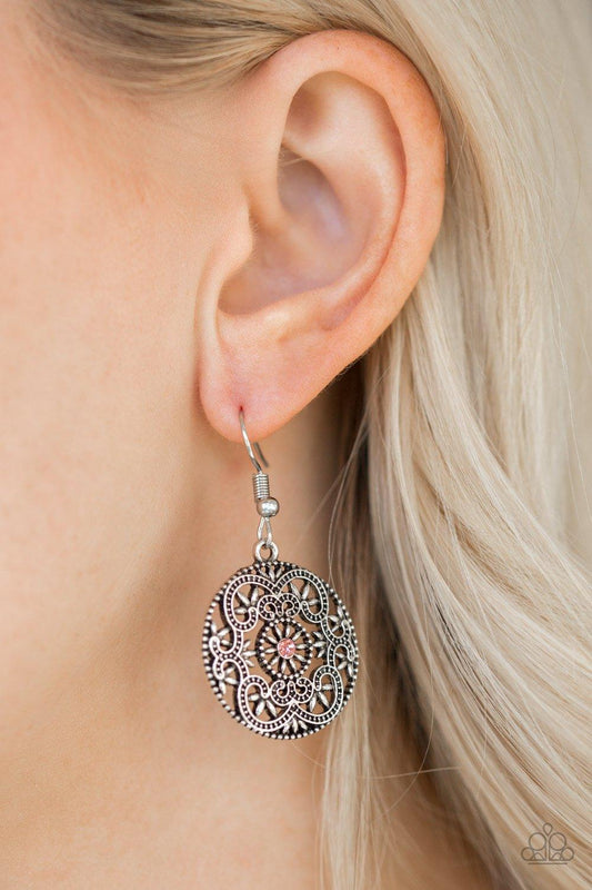 Paparazzi Accessories-Rochester Royale - Pink Earrings