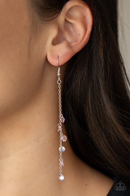 Extended Eloquence Pink Earrings - Jewelry by Bretta