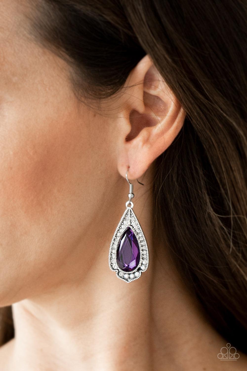 Superstar Stardom Purple Earrings - Jewelry by Bretta - Jewelry by Bretta