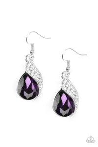 Paparazzi Accessories-Easy Elegance - Purple Earrings