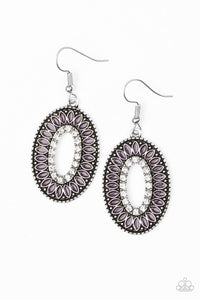 Paparazzi Accessories-Fishing For Fabulous - Purple Earrings