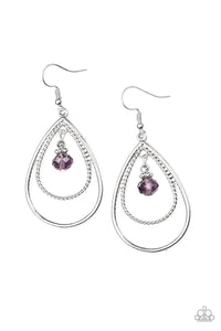 Paparazzi Accessories-REIGN On My Parade - Purple Earrings