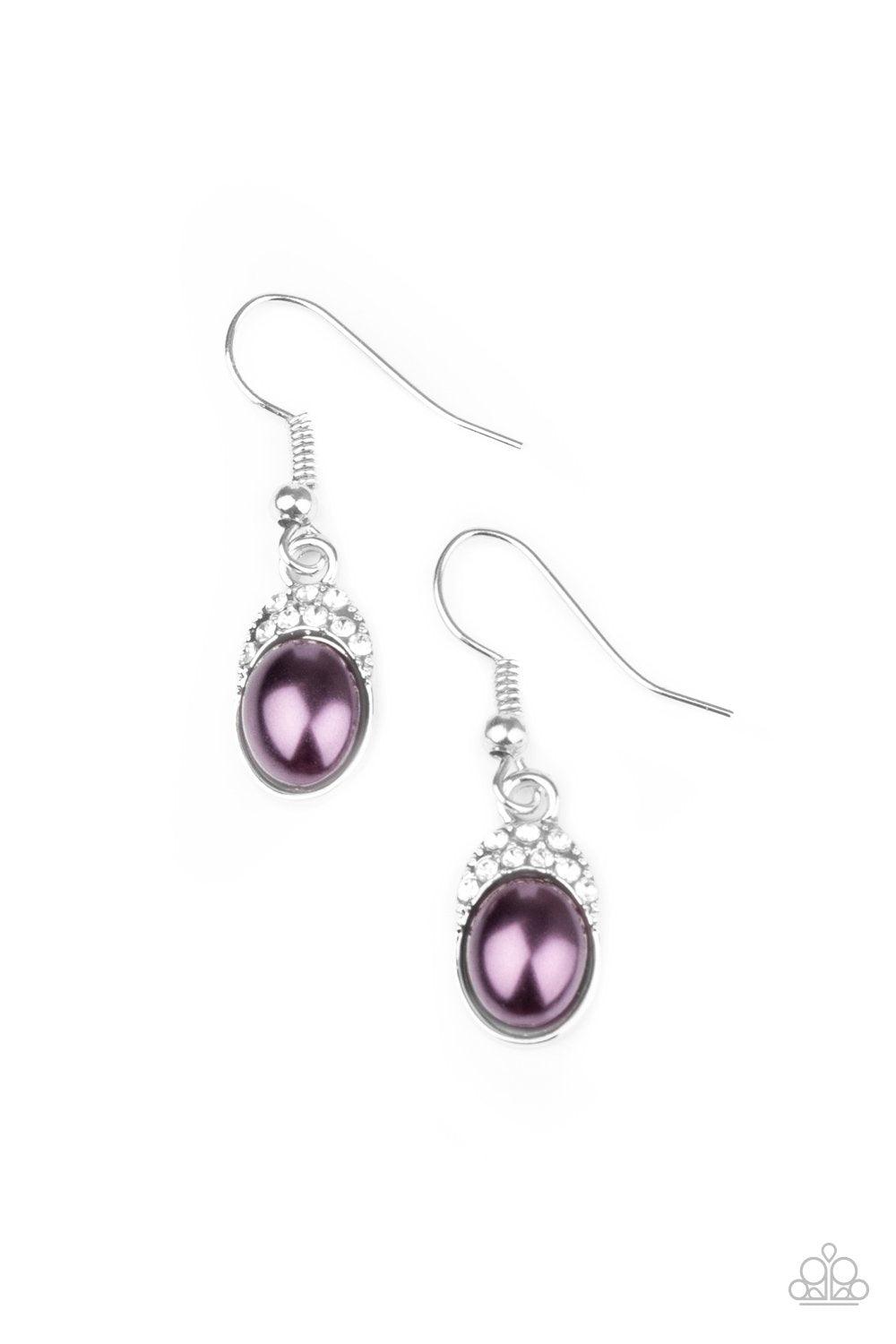 Paparazzi Accessories-How Fancy - Purple Earrings