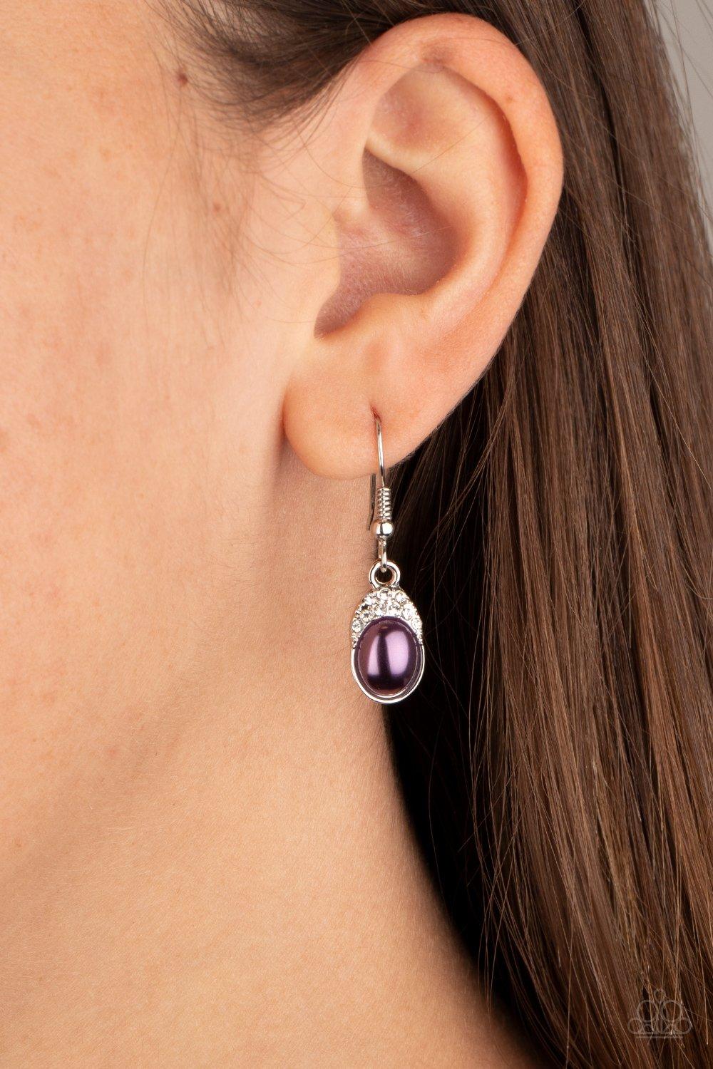 Paparazzi Accessories-How Fancy - Purple Earrings