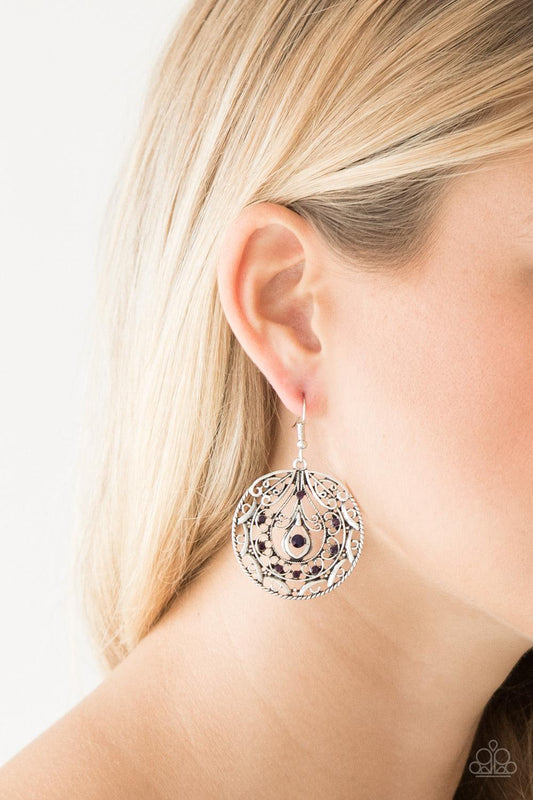 Paparazzi Accessories-Choose To Sparkle - Purple Earrings