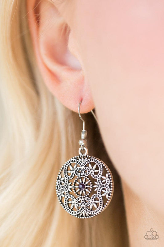 Paparazzi Accessories-Rochester Royale - Purple Earrings