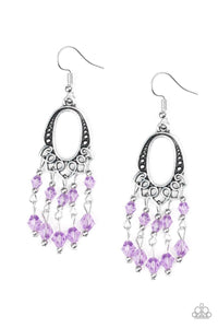 Paparazzi Accessories-Not The Only Fish In The Sea - Purple Earrings