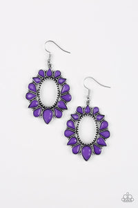 Paparazzi Accessories-Fashionista Flavor - Purple Earrings