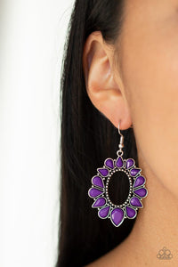 Paparazzi Accessories-Fashionista Flavor - Purple Earrings