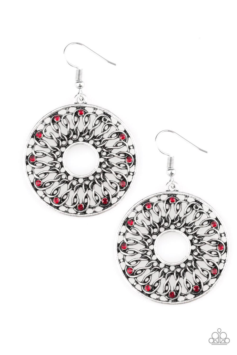 Paparazzi Accessories-Malibu Musical - Red Earrings