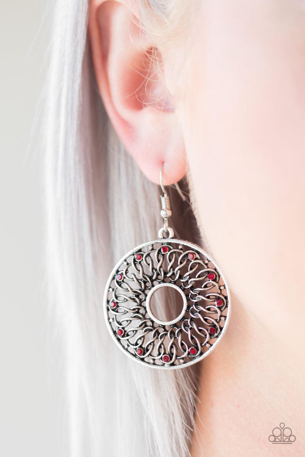 Paparazzi Accessories-Malibu Musical - Red Earrings