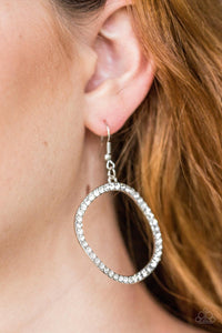 Paparazzi Accessories-Stoppin Traffic - White Earrings