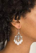  Paparazzi Accessories-Dip It GLOW - White Earrings
