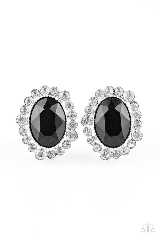 Paparazzi Accessories - Hold Court - Black Post Earrings