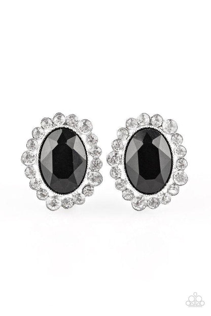 Paparazzi Accessories - Hold Court - Black Post Earrings