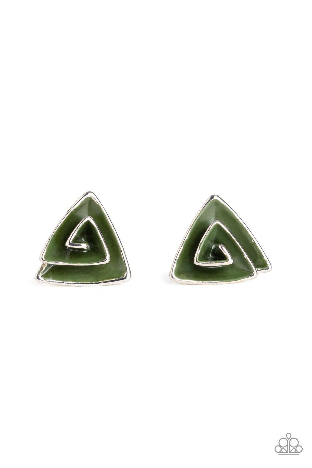 Paparazzi Accessories-On Blast - Green Earrings