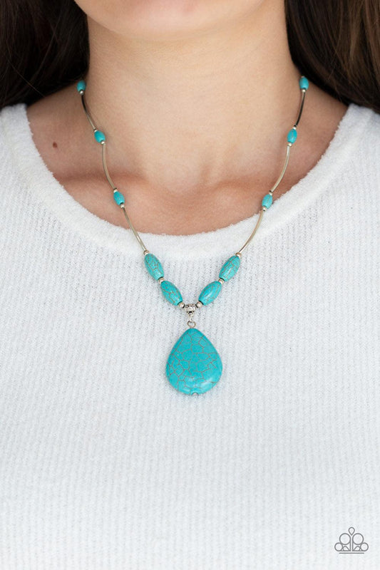 Paparazzi Accessories-Explore The Elements - Blue Necklace