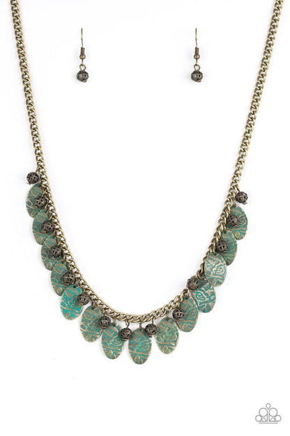 Paparazzi Accessories-Vintage Gardens - Brass Necklace