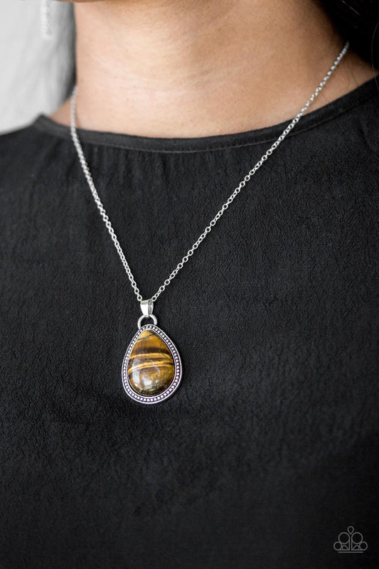 Paparazzi Accessories-On The Home FRONTIER - Brown Necklace
